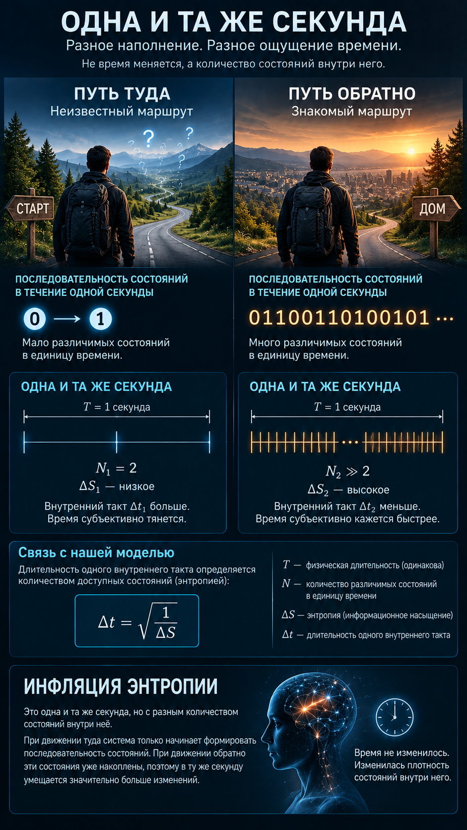 Энтропийная Вселенная начало и обратно